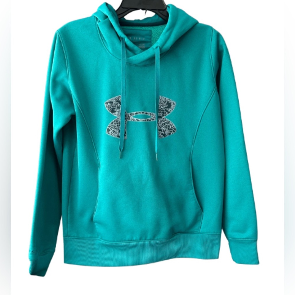 Under Armour Women's Turquoise/Teal Hoodie Semi Fitted Size Medium